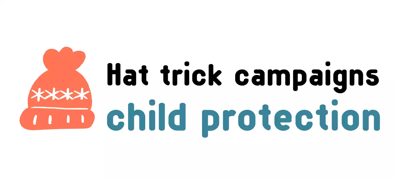 Campaign logo with a cute knitting hat illustration