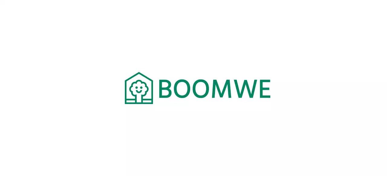 Kleurontwerp voor meubels met merklogo met een boom in een huis