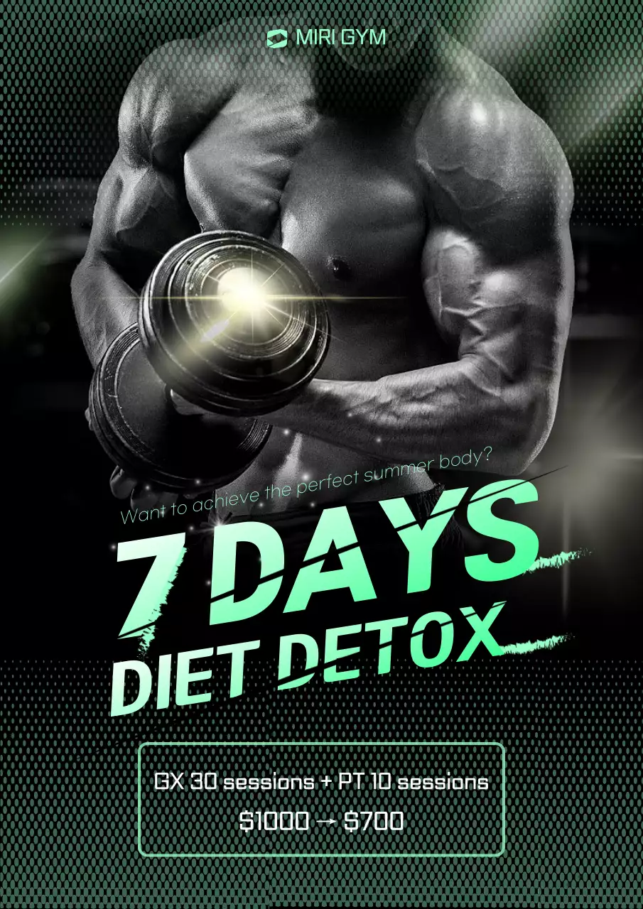 Green Modern Fitness Promotion Poster