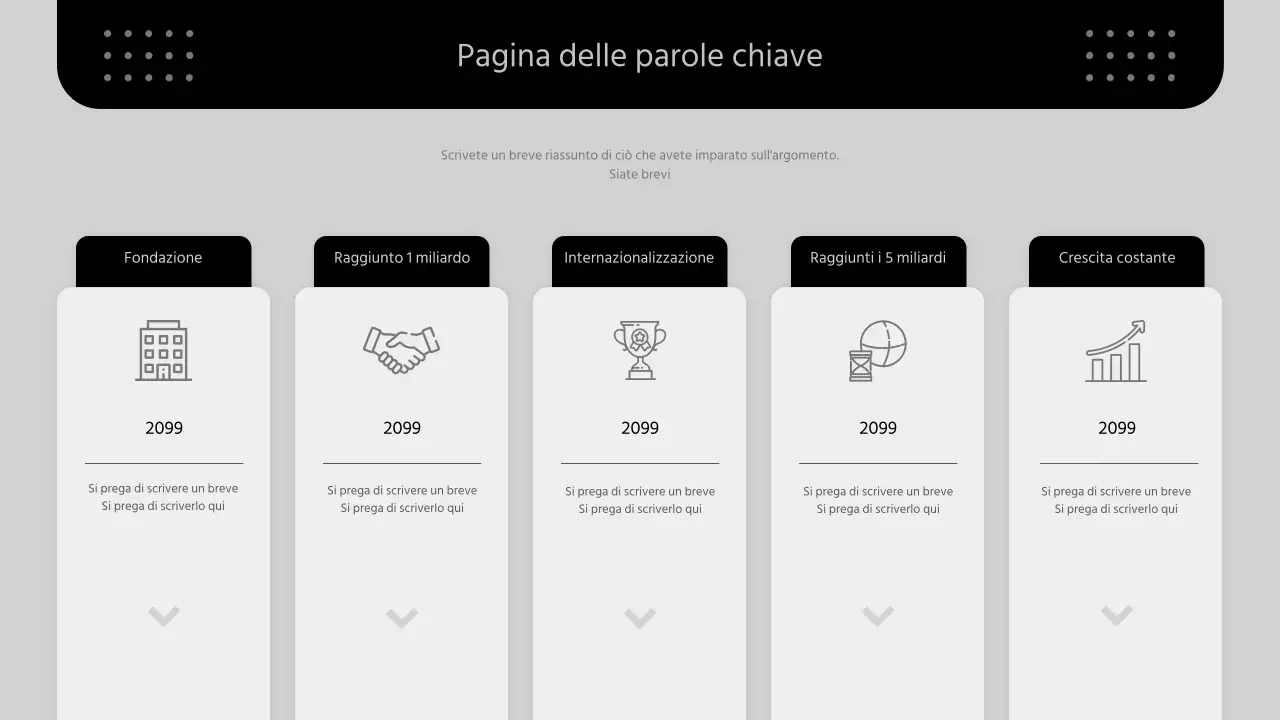 Una moderna proposta commerciale in bianco e nero