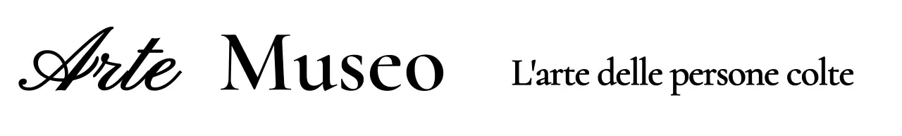 Logo del museo con un concetto di classe in corsivo