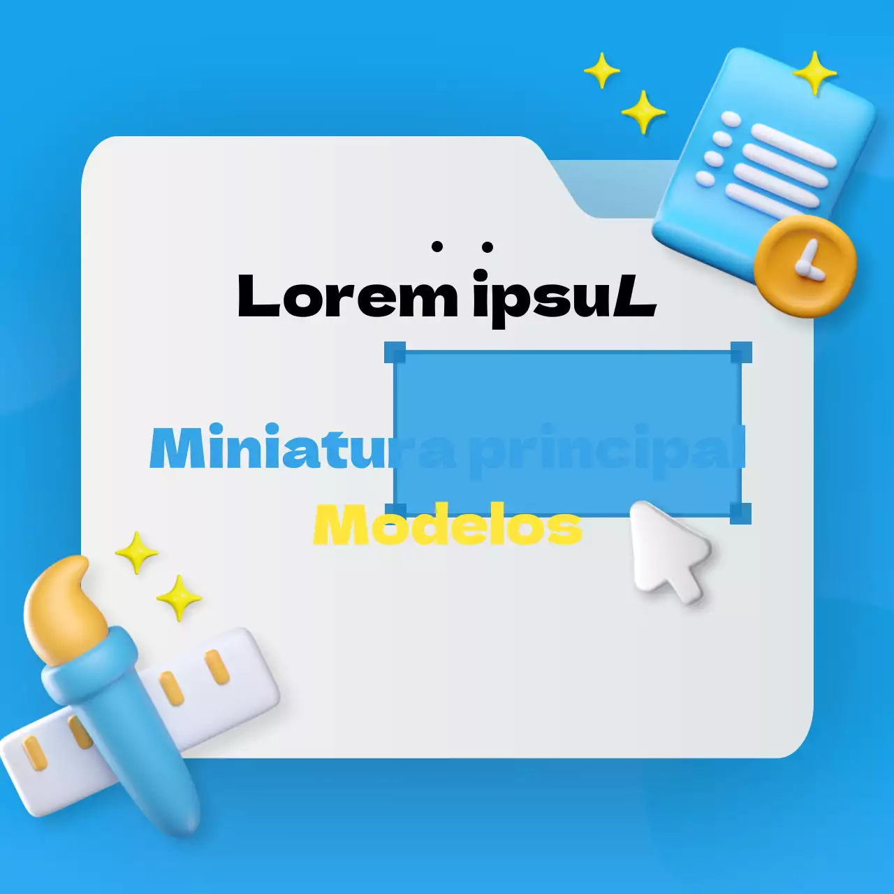 Uma coleção moderna de miniaturas em azul Newsletter