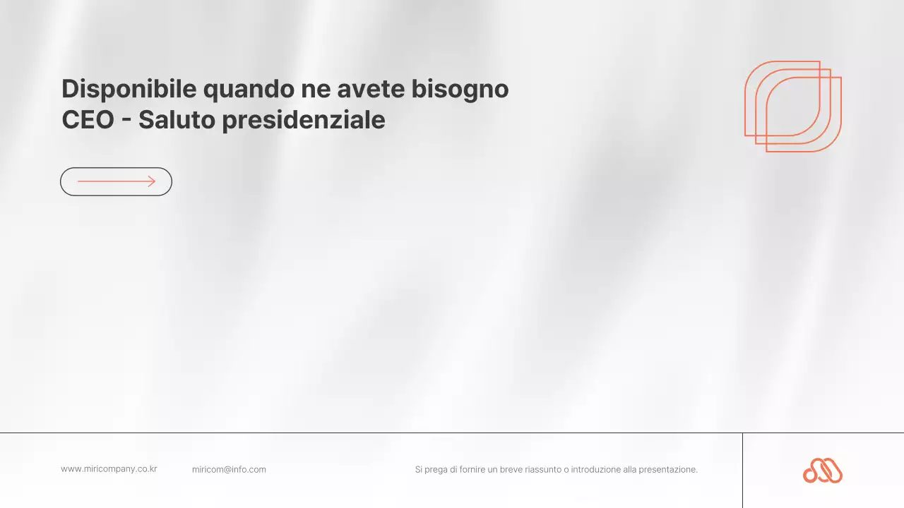 Una semplice lettera di presentazione in arancione e bianco e nero