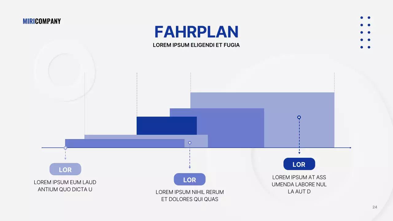 Minimalistische Geschäftspräsentation in Weiß und Marineblau