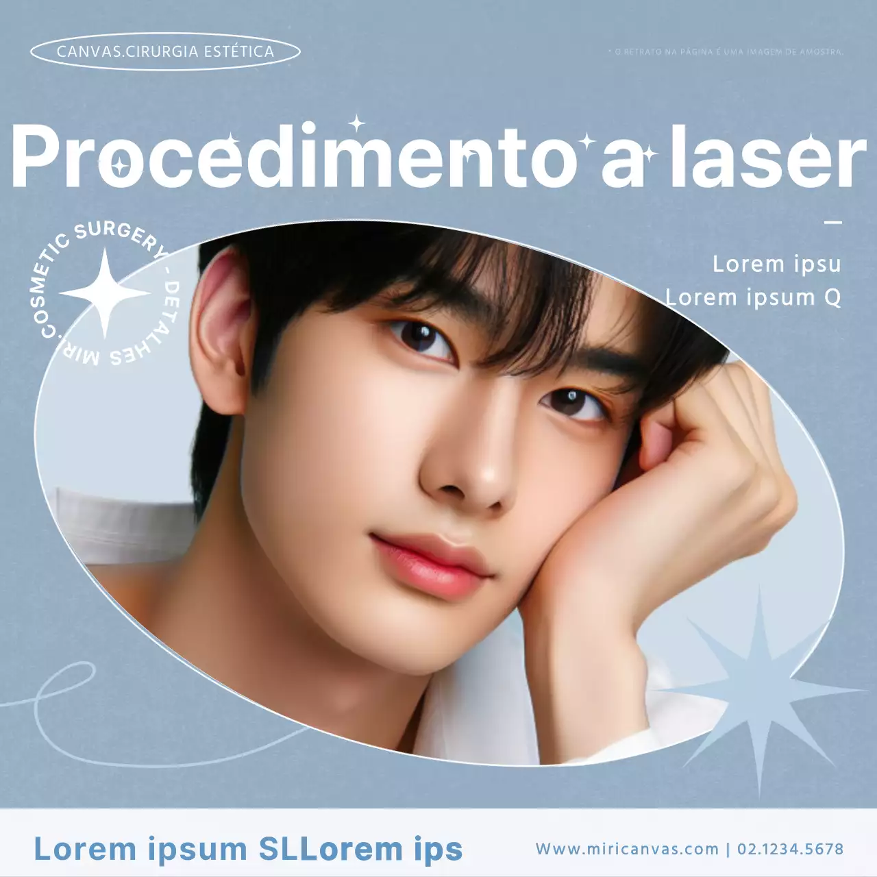Promover tratamentos laser clássicos em azul claro e branco