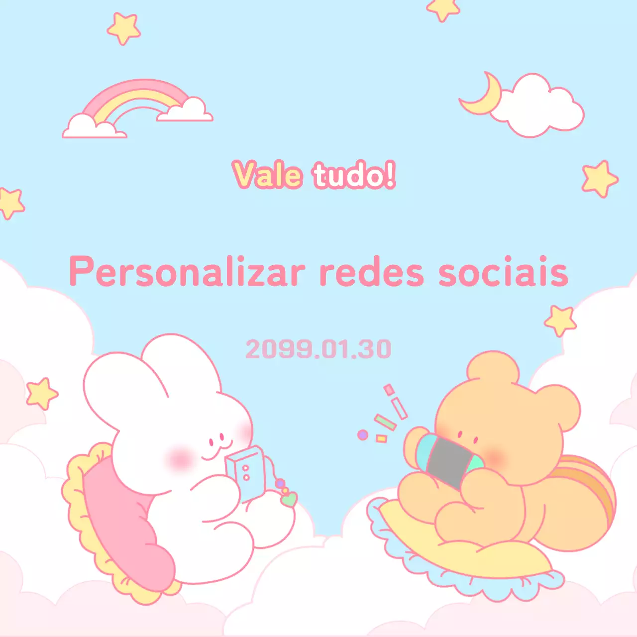 Um guia de personagens animais cor-de-rosa e fofinhos