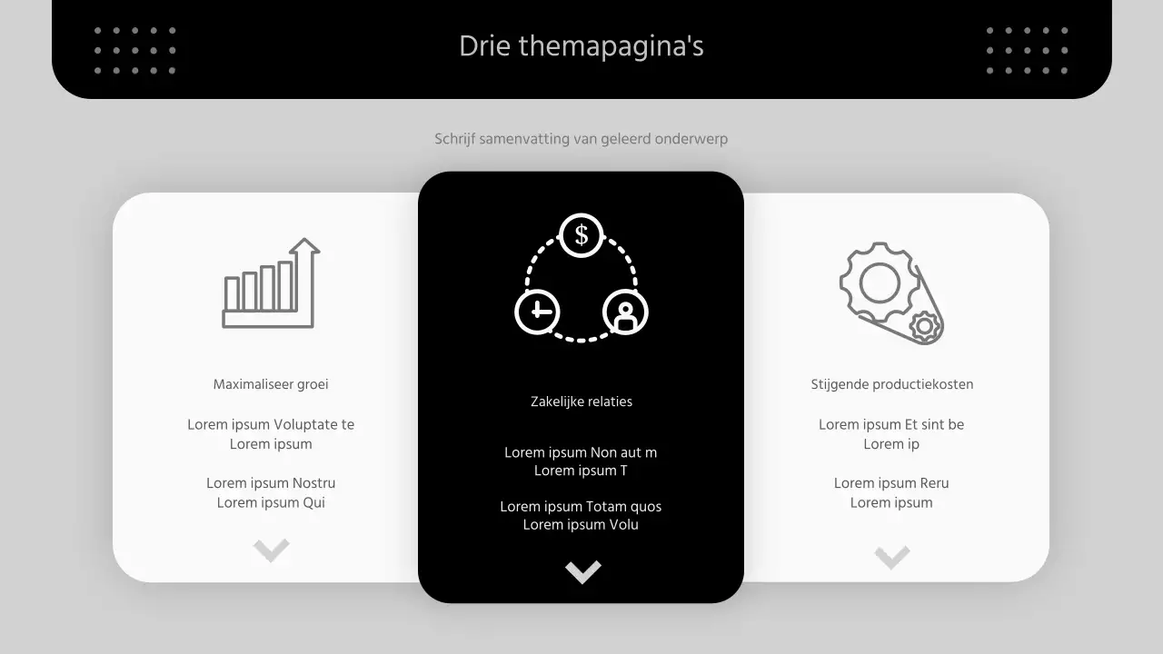 Een modern zakelijk voorstel in zwart-wit
