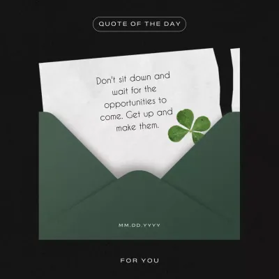 Green Minimal Quote Card Instagram Post