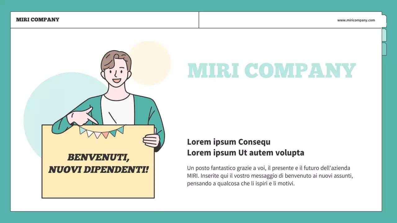 Una semplice formazione sulle risorse umane spiegata in giallo e menta