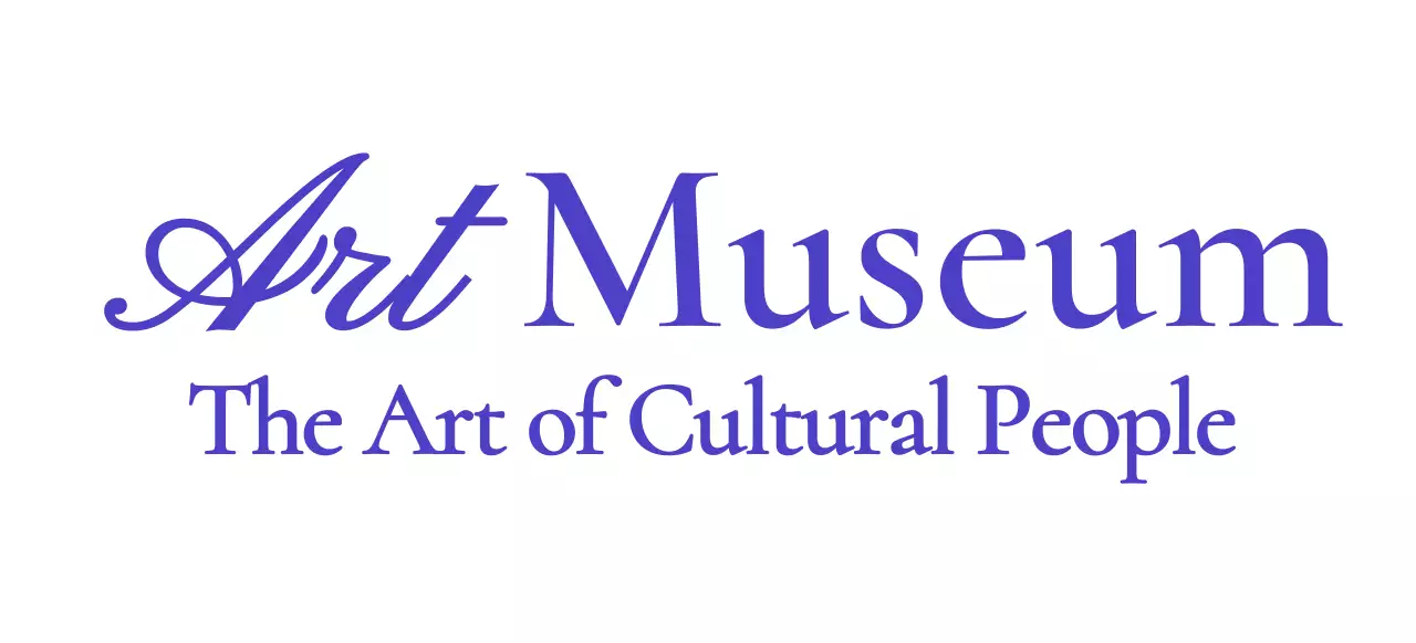 Art museum logo with a classy cursive concept
