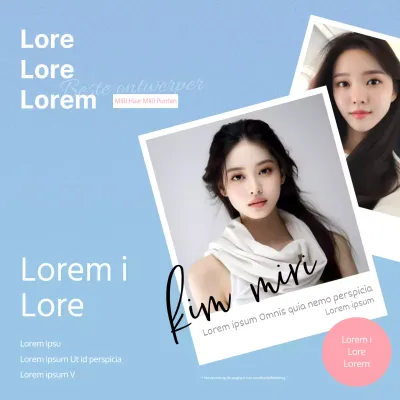 Een moderne best-designer post in lichtblauw en roze