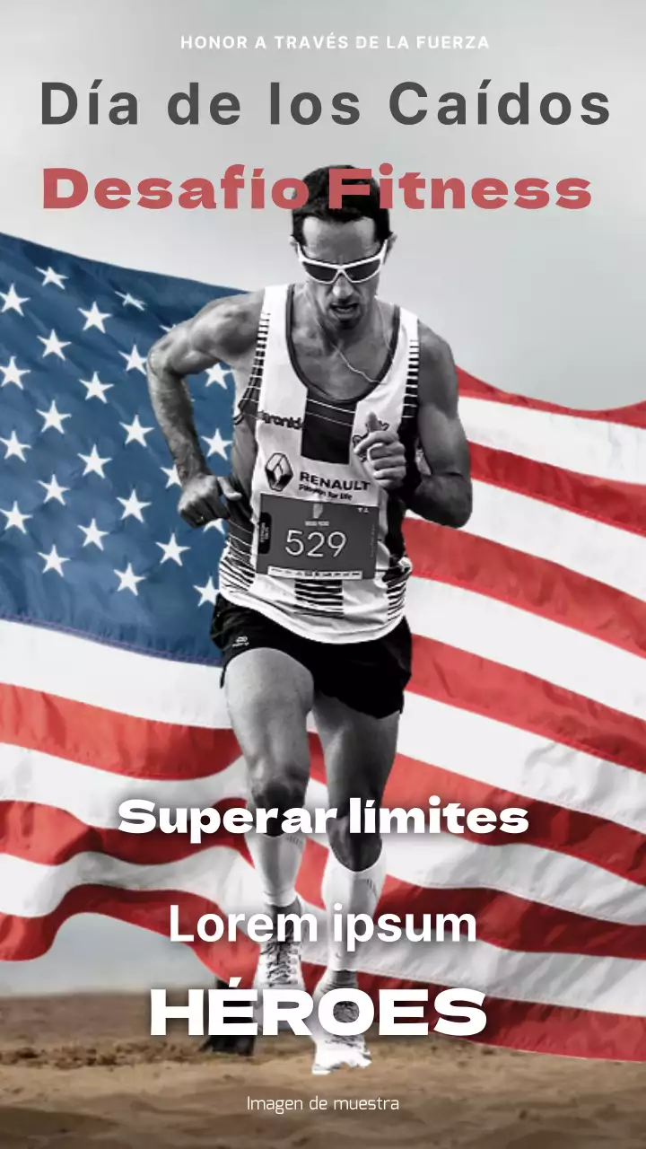 Publicidad del Desafío Azul y Rojo del Día de los Caídos