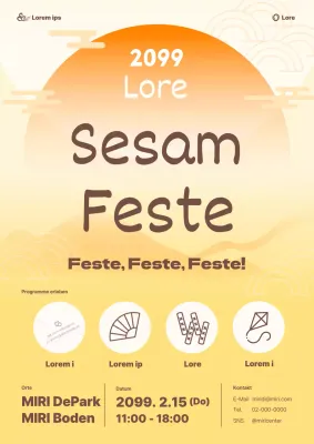 Förderung der traditionellen orangefarbenen und gelben Sesi-Aktivitäten zum Mondneujahrsfest