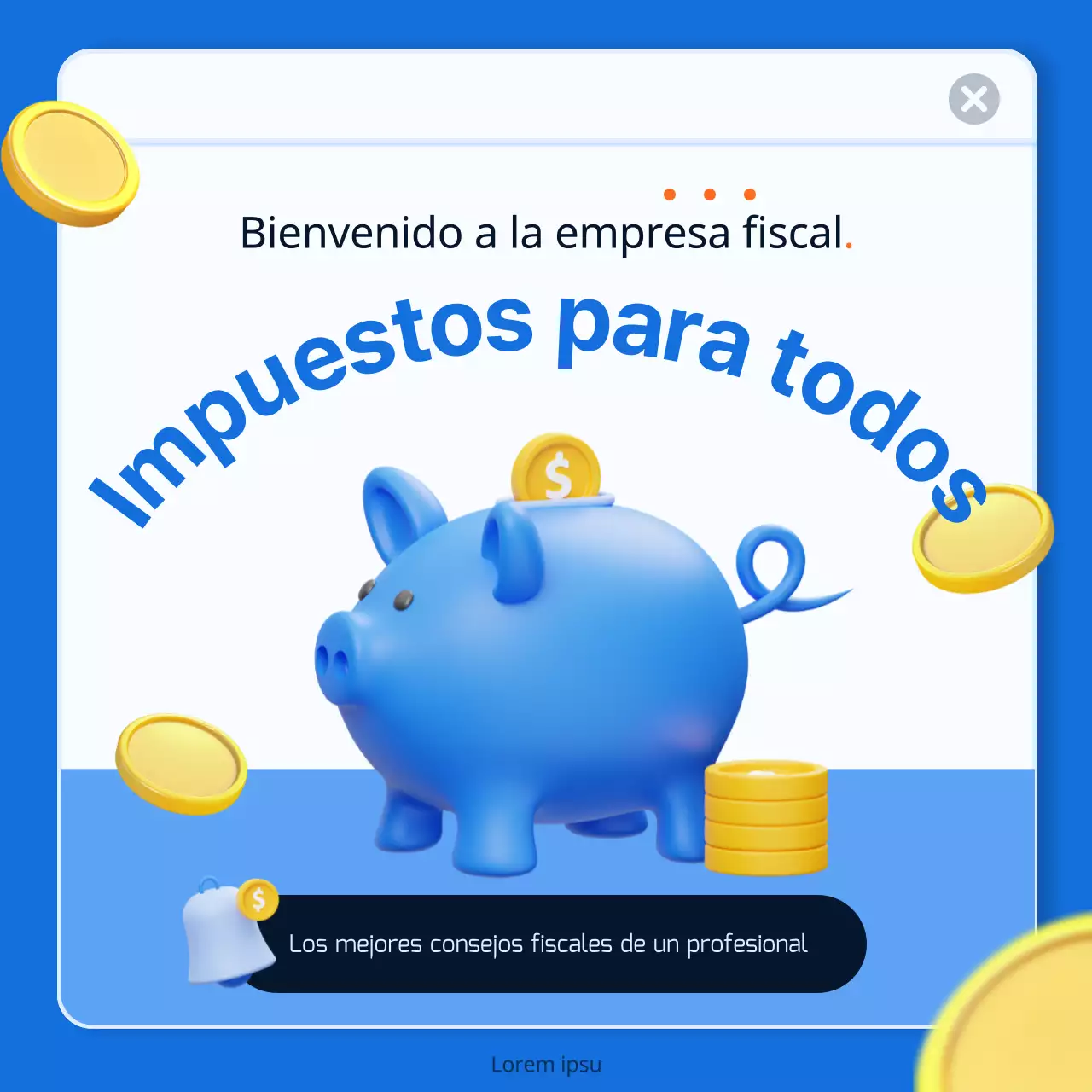 Promover una contabilidad fiscal sencilla en azul y amarillo