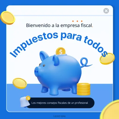 Promover una contabilidad fiscal sencilla en azul y amarillo