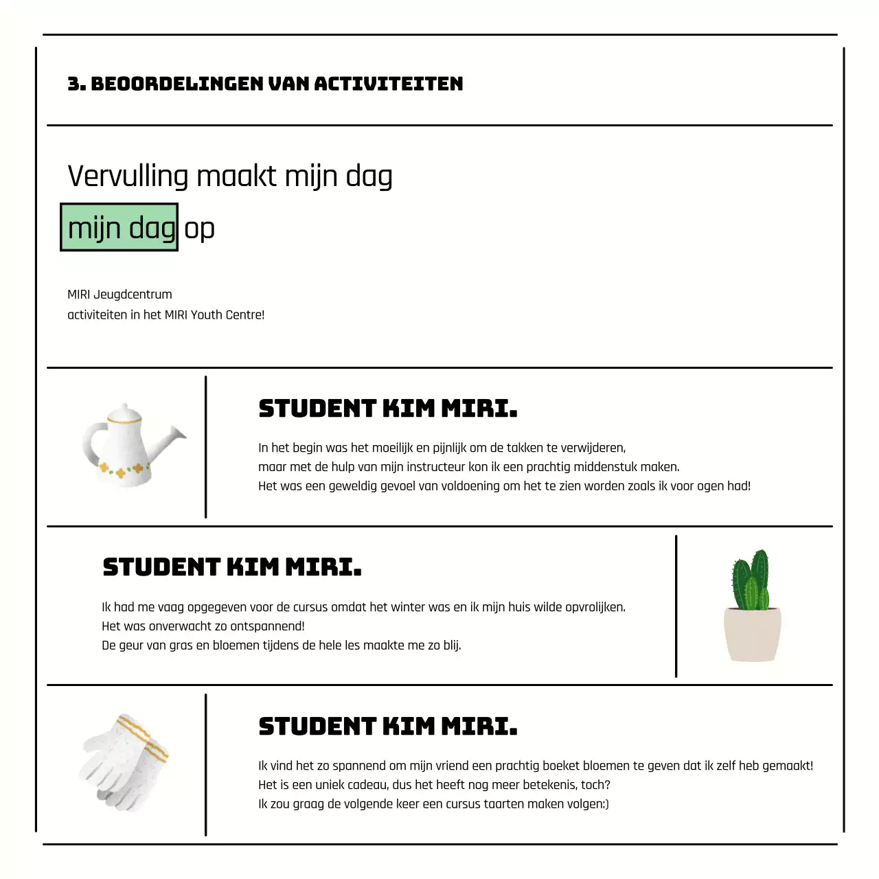 Minty Jeugdcentrum Activiteit Presentatie