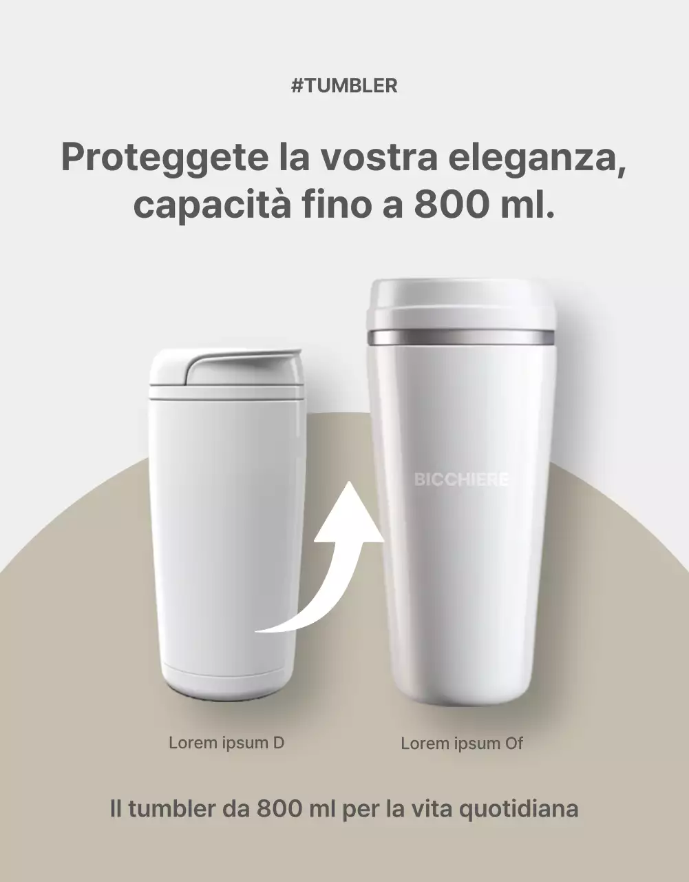 Promuovere un tumblr semplice in grigio e beige