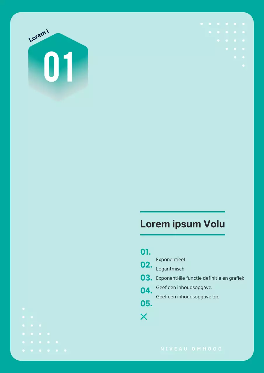 Eenvoudig wiskundeboek voor middelbare school in mint en lichtblauw