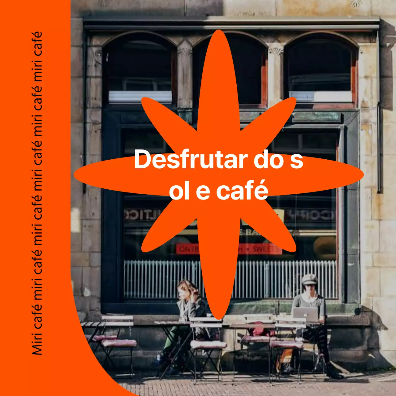 Cores vibrantes e fotografias para promover o seu café
