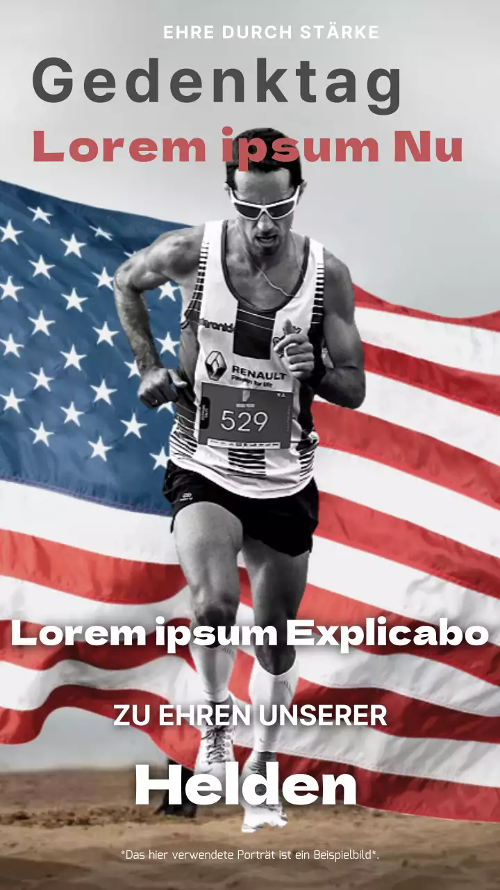 Blau-Rot-Kühne Gedenktag-Werbung