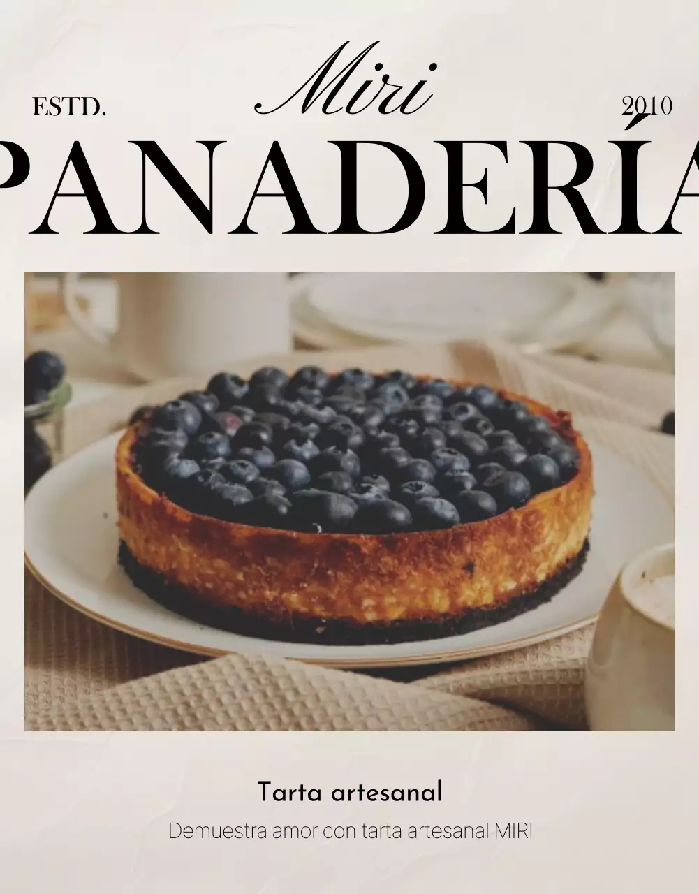 Promover una panadería moderna en beige