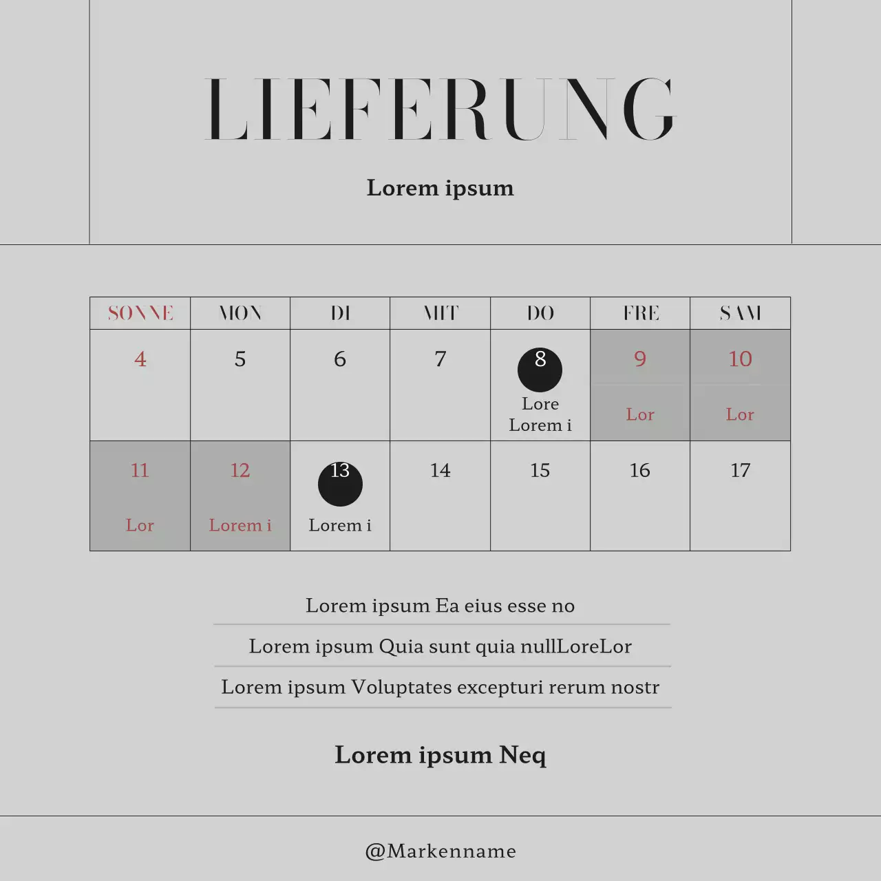 Marketing für eine moderne Bekleidungsmarke in Schwarz und Weiß