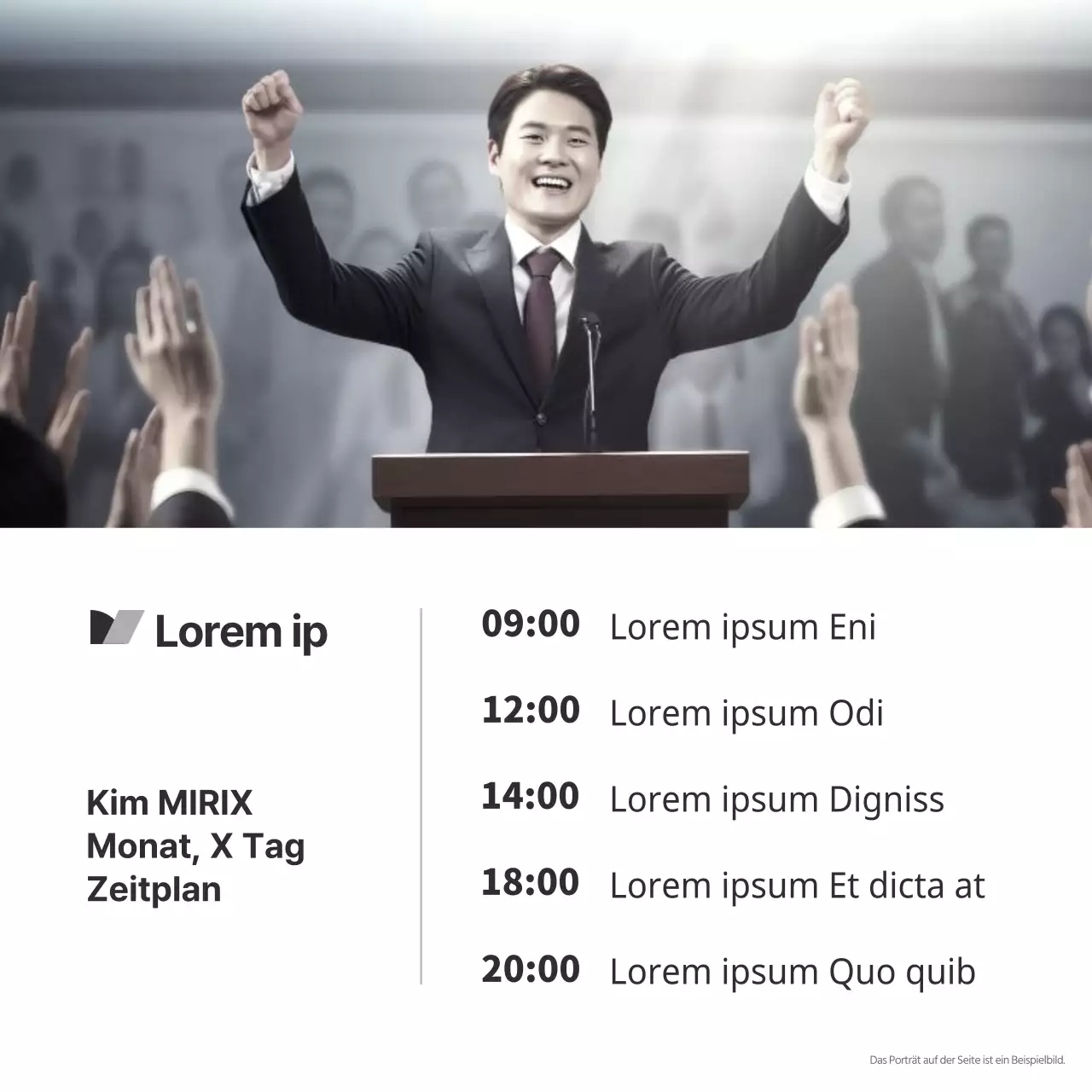 Ein moderner Wahlkampf in Grau und Schwarz erklärt