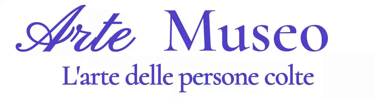 Logo del museo con un concetto di classe in corsivo