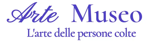 Logo del museo con un concetto di classe in corsivo