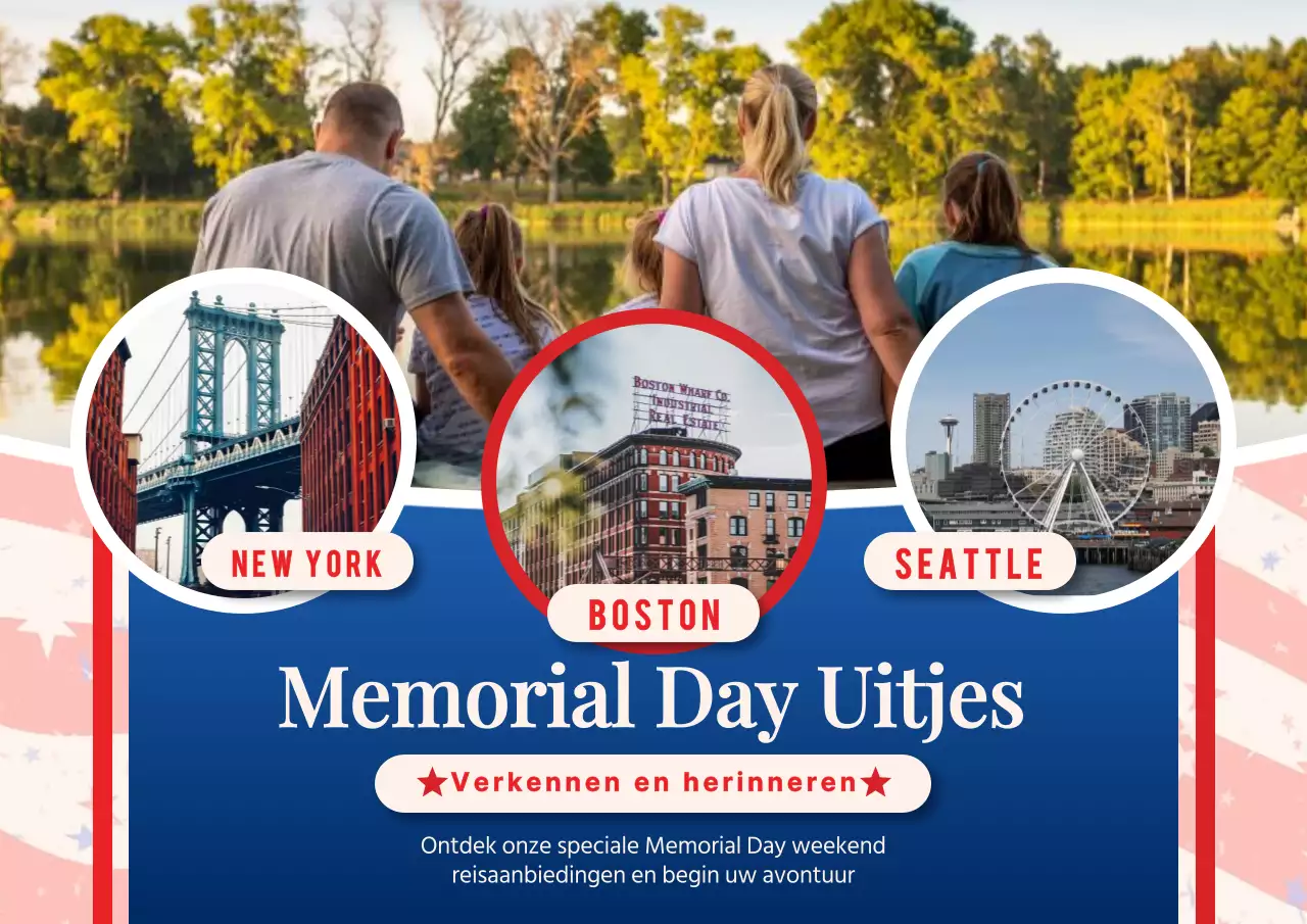 Blauw en rood Classic Memorial Day Publiciteit