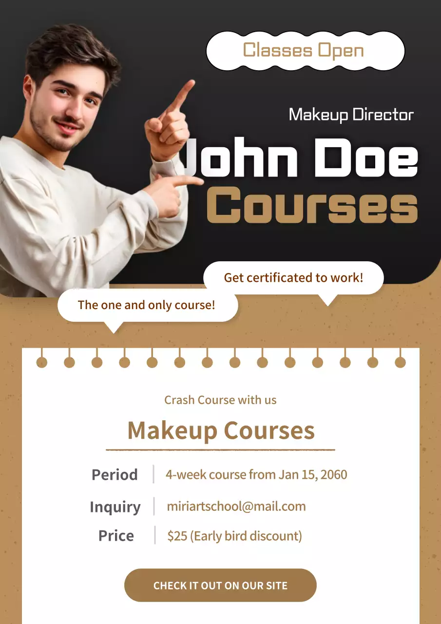 블랙 모던 메이크업 프로모션 포스터