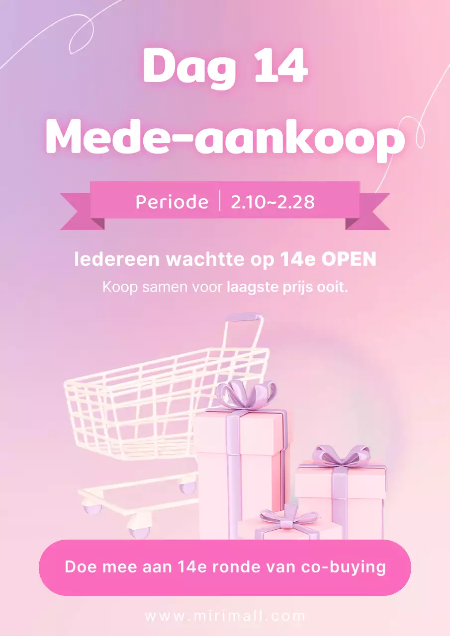 Promoot een trendy tijdelijke aanbieding in roze