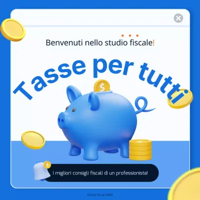 Promuovere una semplice contabilità fiscale in blu e giallo