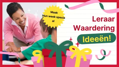 Roze en groene trendy ideeën voor lerarendag