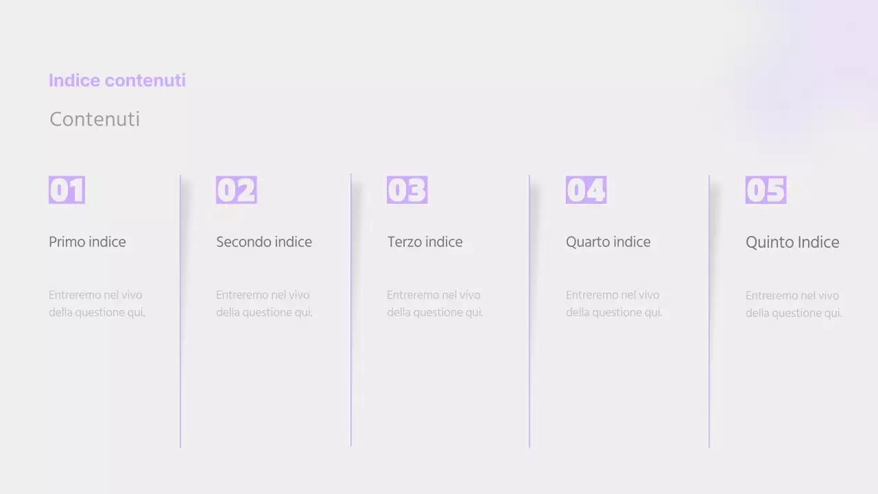 Una relazione semplice in malva e grigio