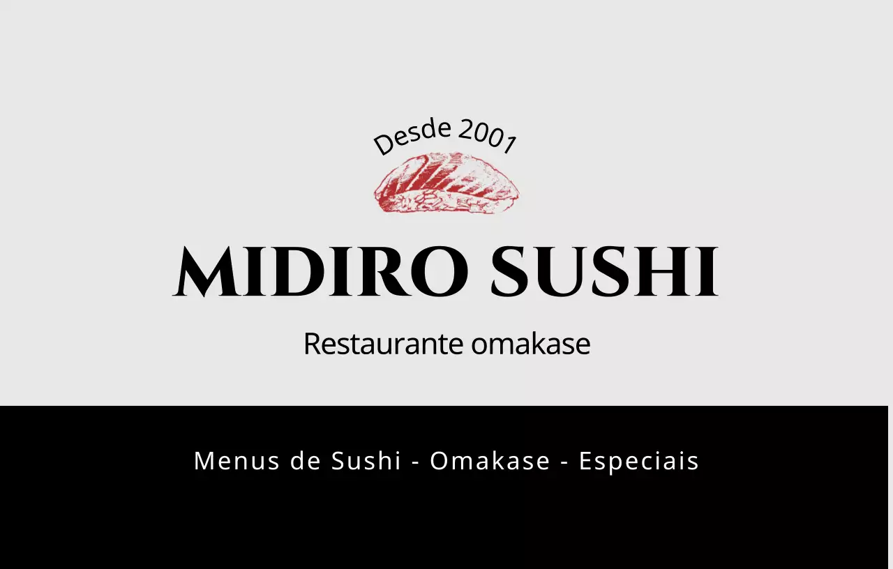 Um restaurante de sushi omakase japonês de luxo em preto e cinzento
