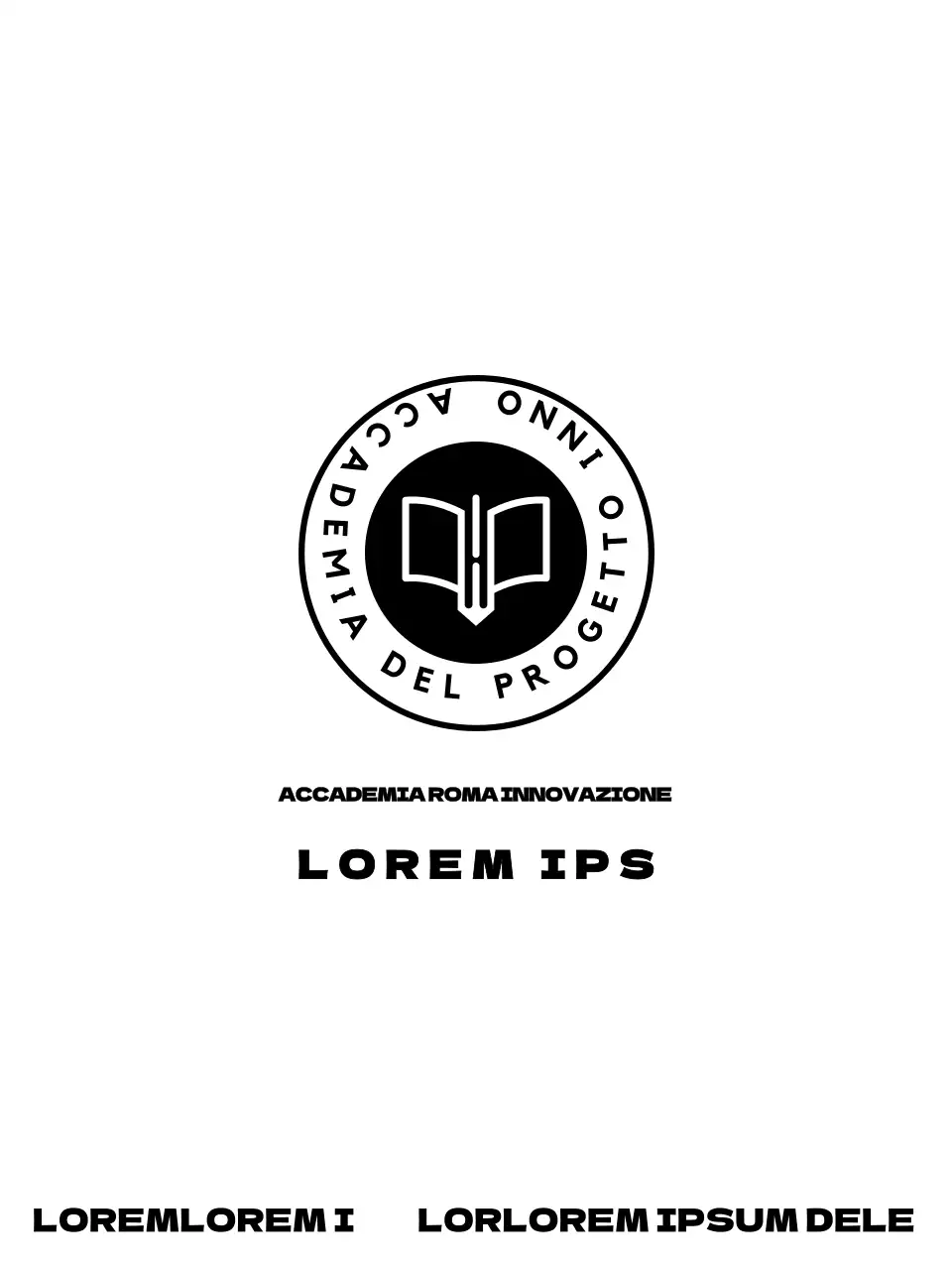 Promozione di un'agenzia di ammissione all'istruzione con un logo a simbolo circolare