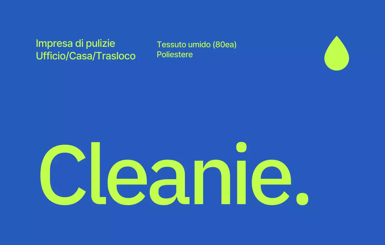 Design nitido e pulito con un grande titolo in basso