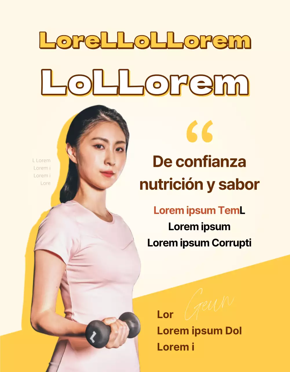 Promocionar los productos de pechuga de pollo amarilla y marrón