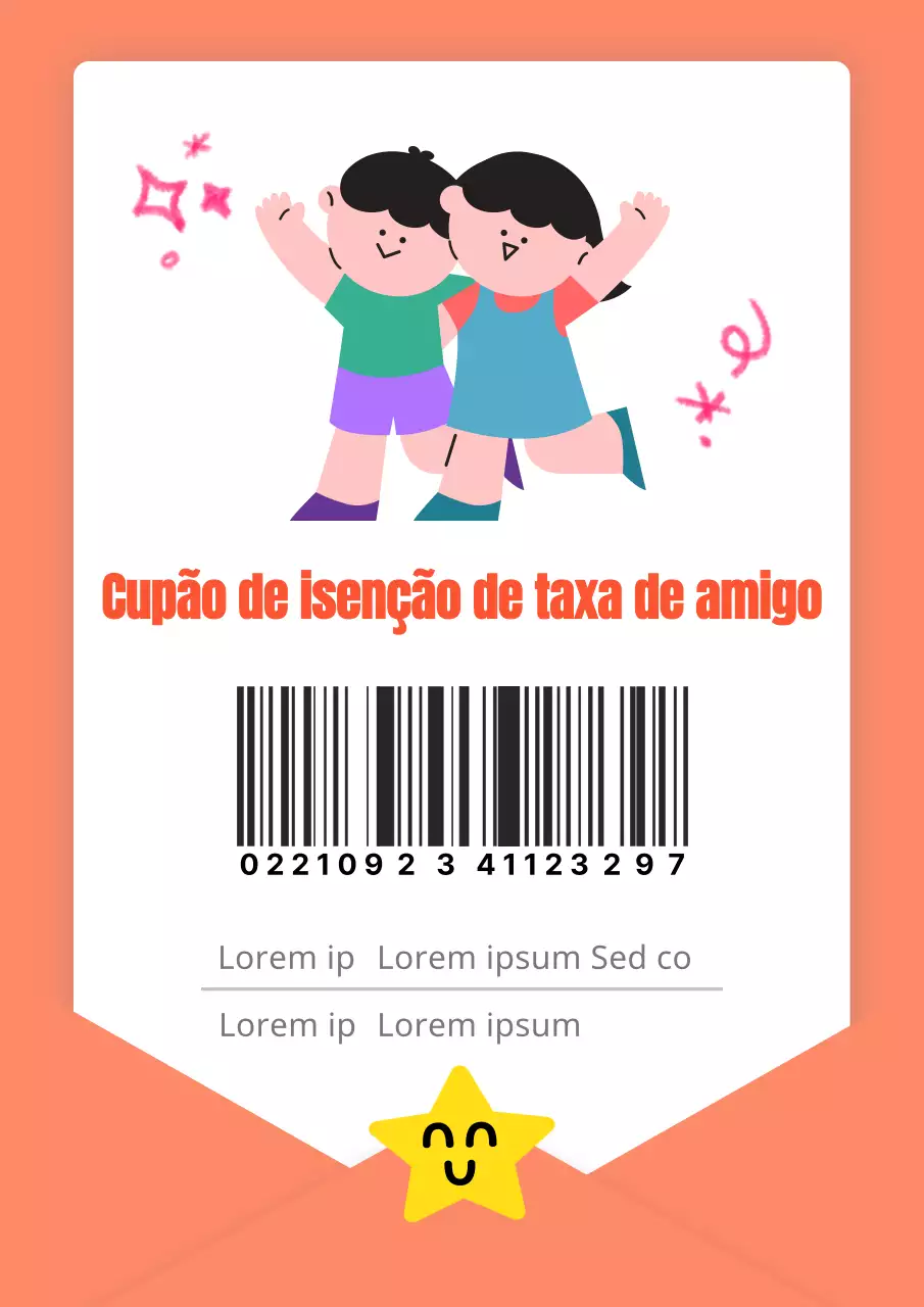 Um pequeno vale laranja para indicar um amigo
