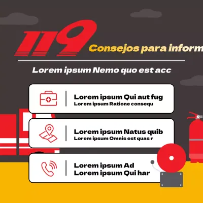 Promover sencillos consejos rojos y naranjas para el 911