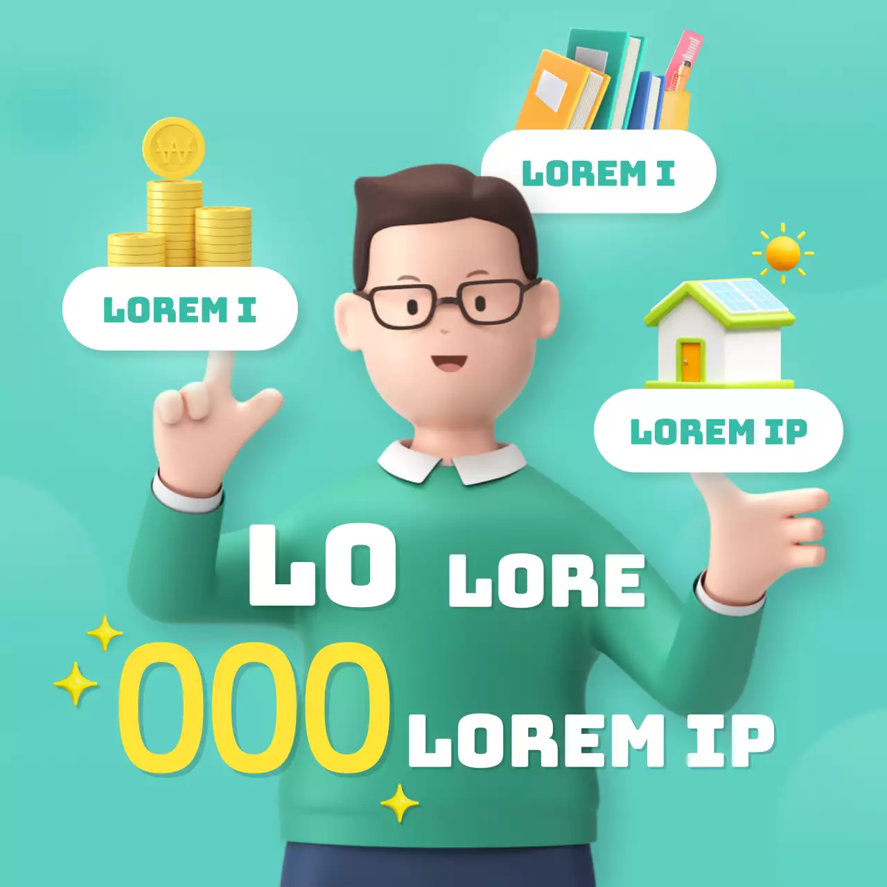 Een moderne verzameling miniaturen in blauwe nieuwsbrief