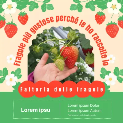 Promuovere le aziende agricole per la raccolta delle fragole rosse e verdi