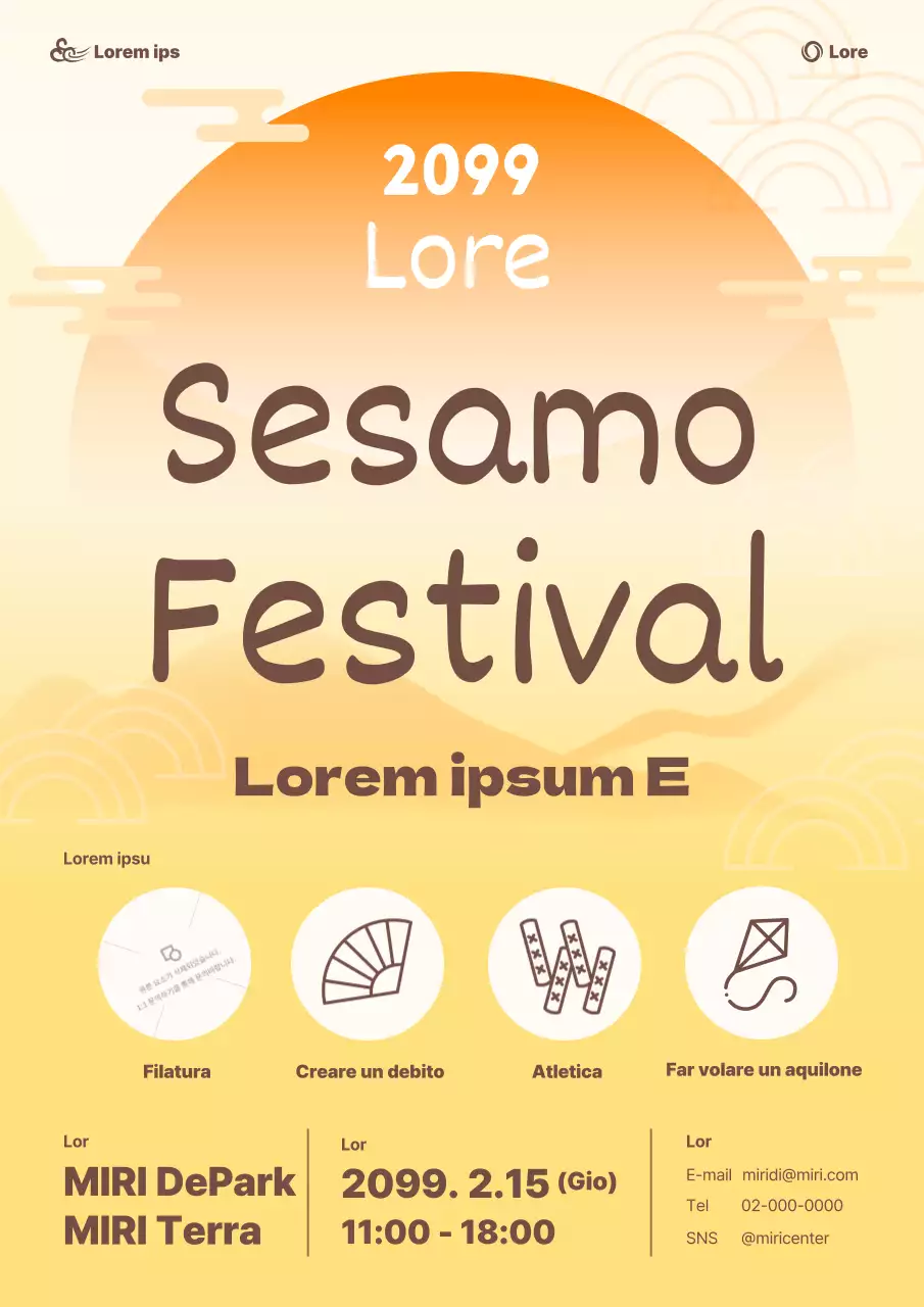 Promuovere le attività tradizionali del Capodanno lunare arancione e giallo Seshi