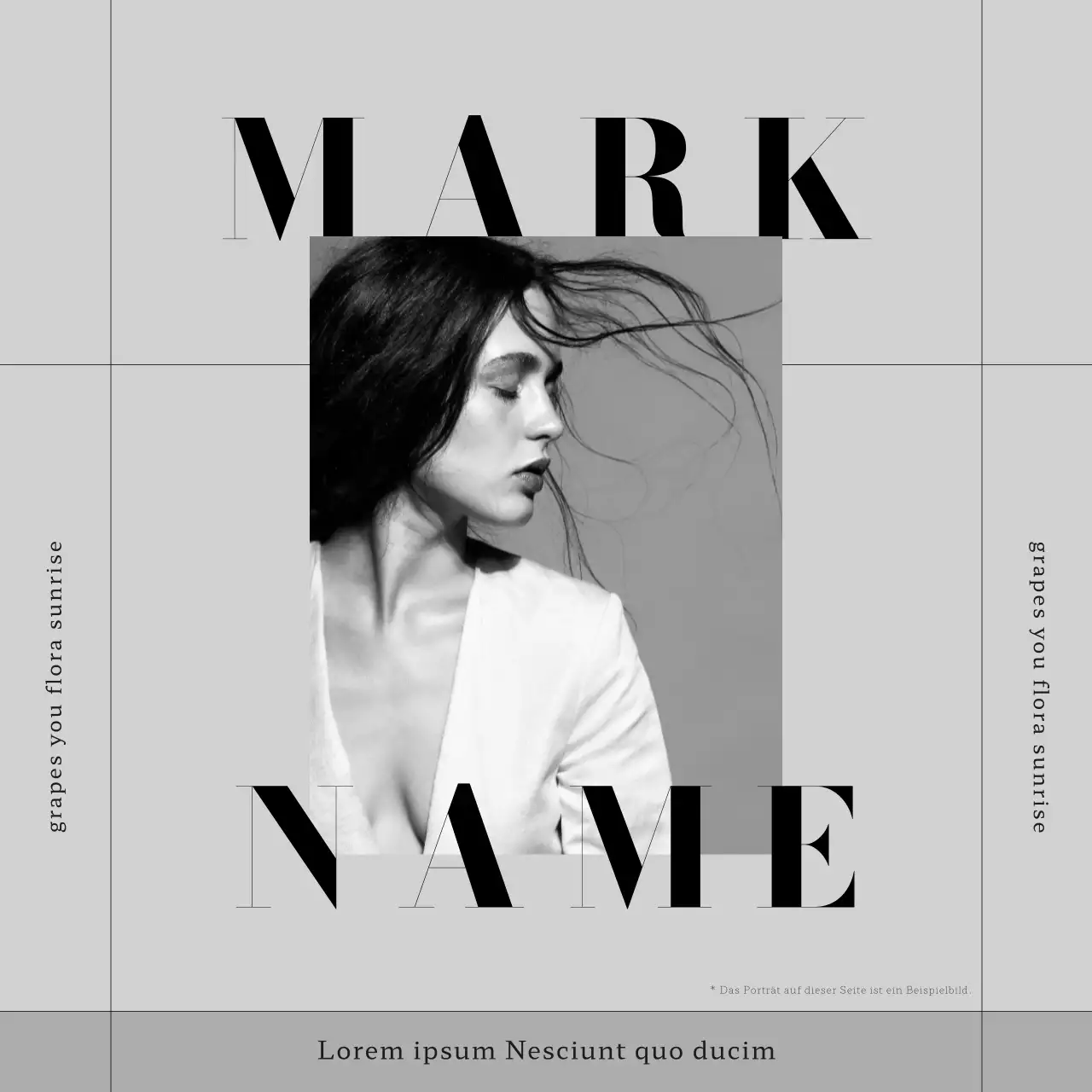 Marketing für eine moderne Bekleidungsmarke in Schwarz und Weiß