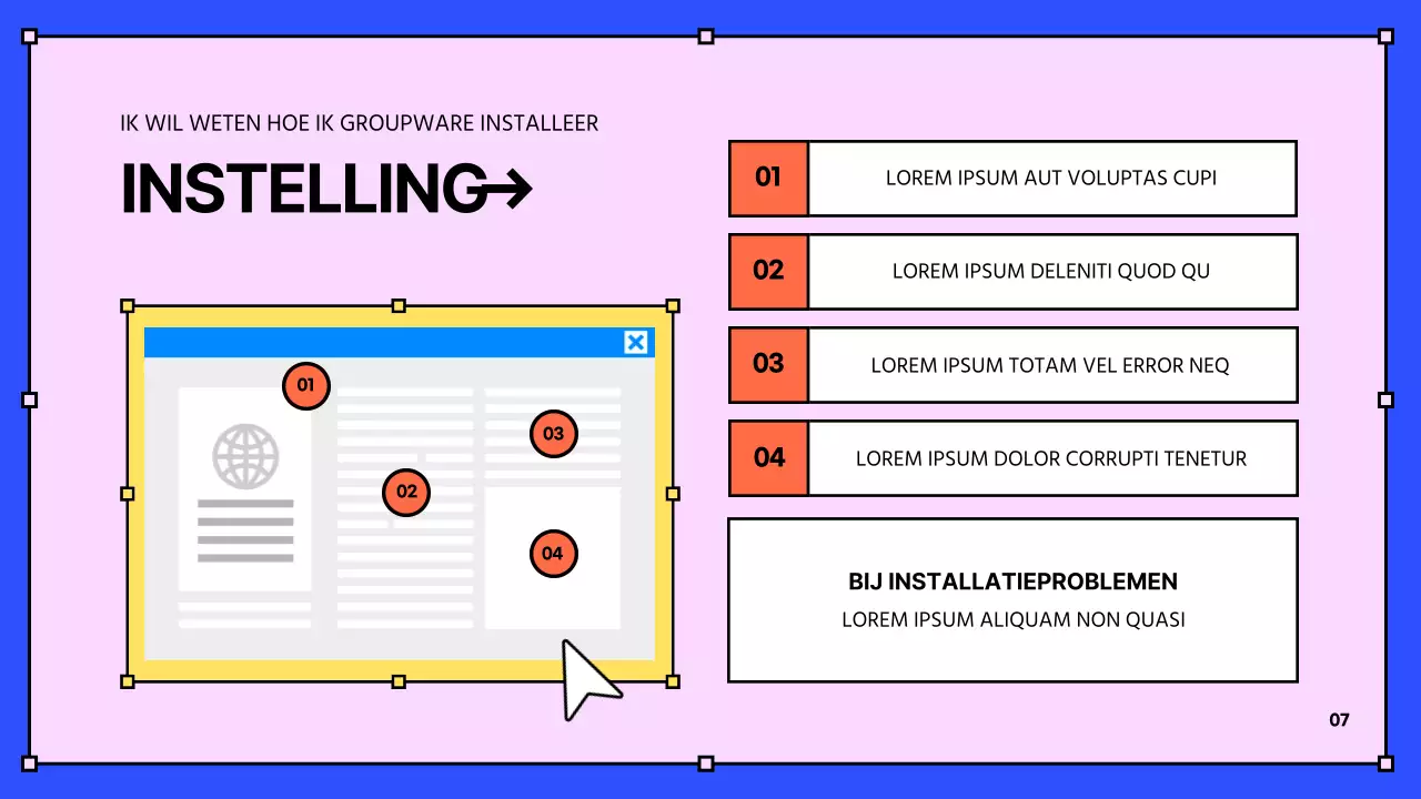 Kitscherig geel en blauw HR-opleidingsmateriaal voor nieuwe werknemers