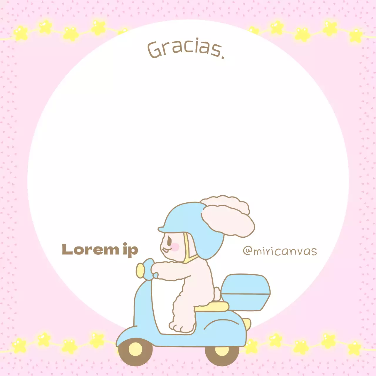 Bonito albarán de conejito en rosa y azul claro