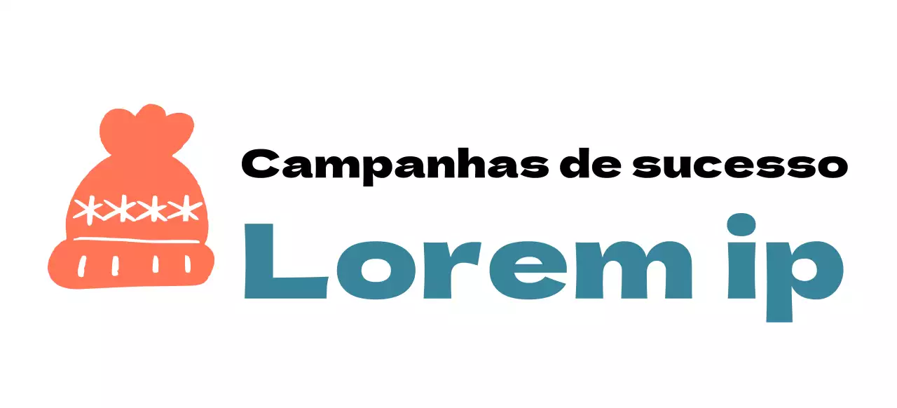 Logótipo da campanha com uma ilustração de um gorro de tricô giro