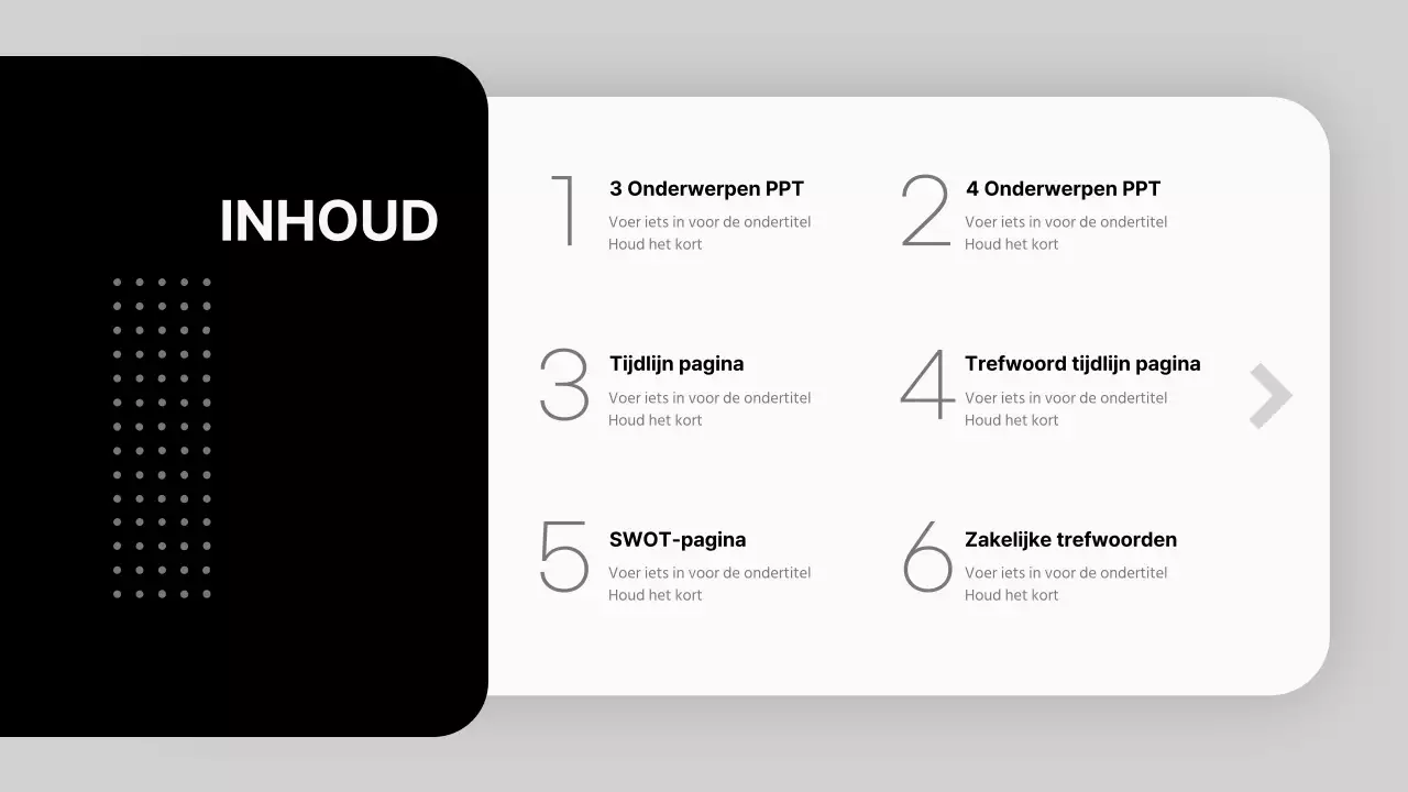 Een modern zakelijk voorstel in zwart-wit