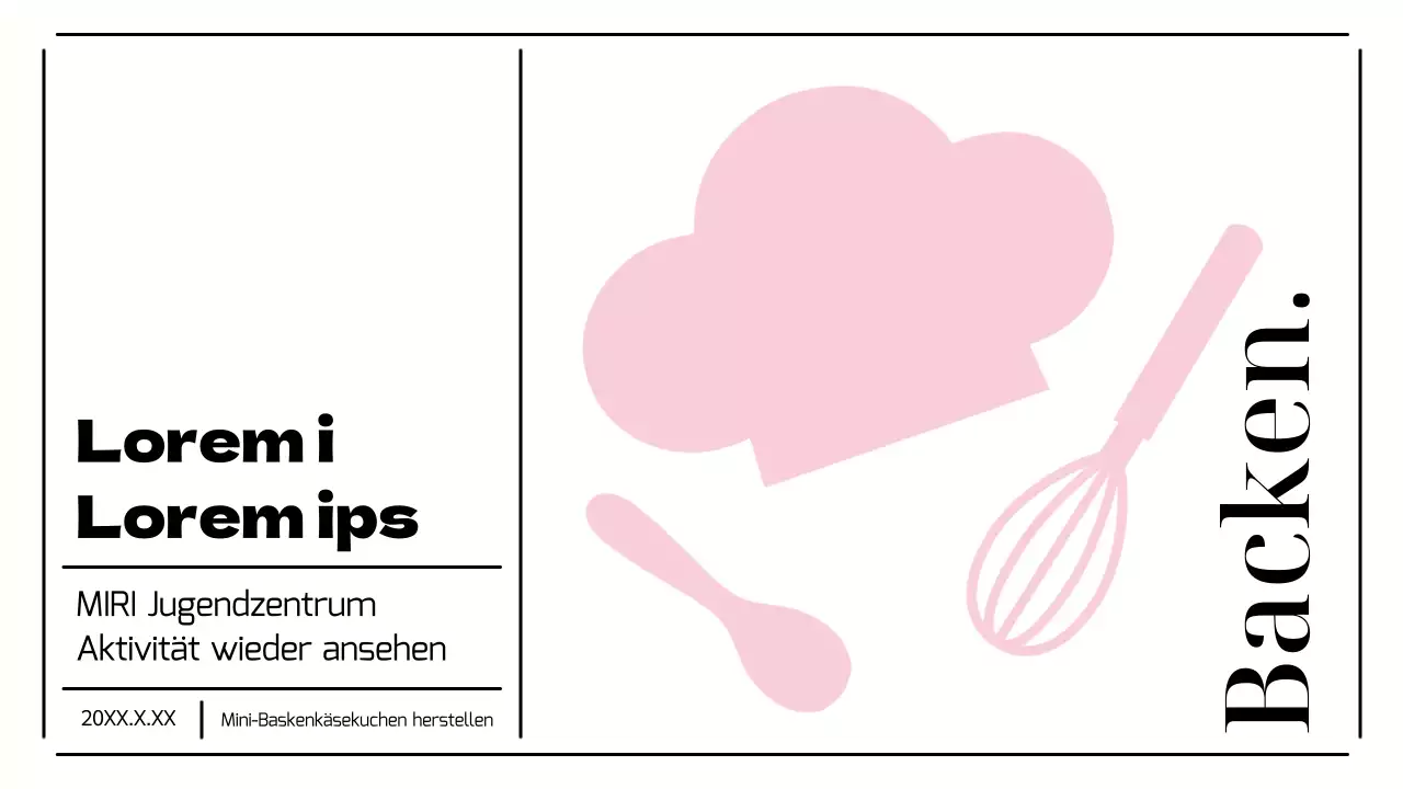 Präsentation einer schönen Jugendzentrumsaktivität in Rosa